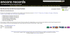 Desktop Screenshot of encorerecords.com